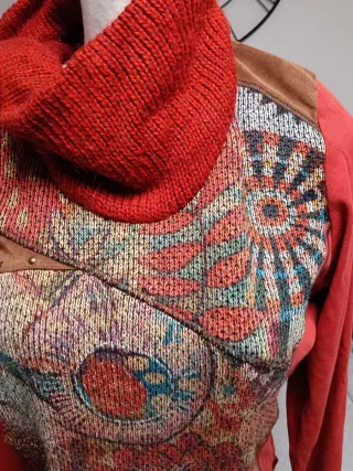 Blusa punto manga larga mujer