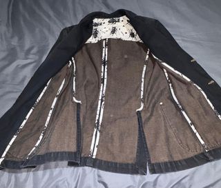 Americana vaquera negra y azul