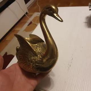 Cigno Vintage Ottone Fioriera