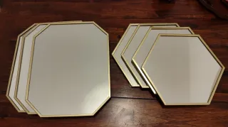 Specchi esagonali e ottagonali dorati