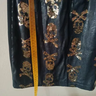 Mini abito con teschi dorati