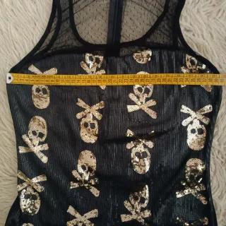 Mini abito con teschi dorati