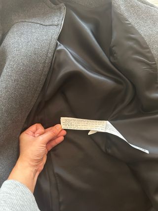 Abrigo gris marengo Zara talla S