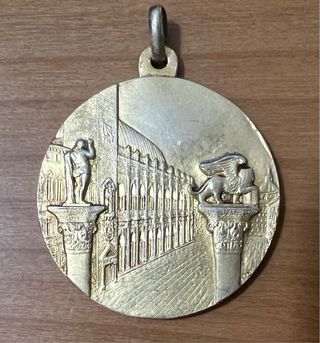 Medaglia Argento 800 Placcata Oro