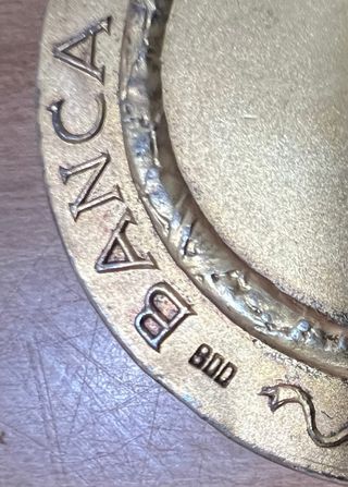 Medaglia Argento 800 Placcata Oro