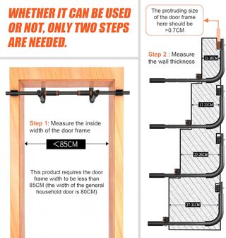 Barra dominadas puerta hasta 200 kg
