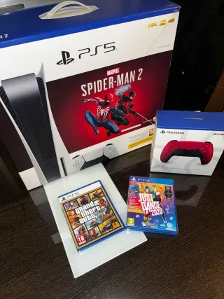 PlayStation 5 con lettore + DualSense Rosso