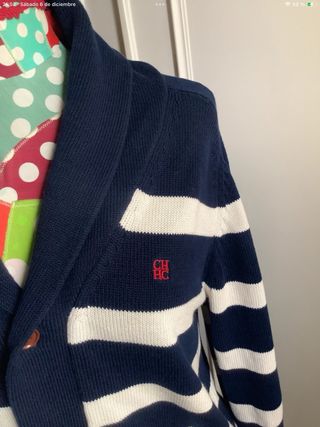 Rebeca Carolina Herrera rayas azul/blanco