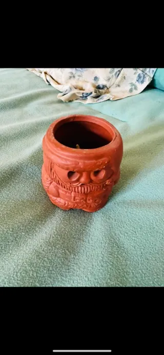 Candela Babbo Natale Terracotta Nuova