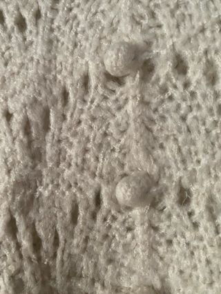 Jersey punto calado bolas beige