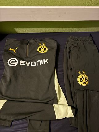 Chándal Dortmund Puma BVB Negro Amarillo