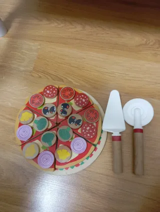 Cocina de juguete de madera con accesorios