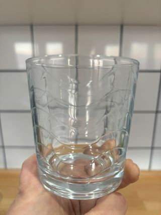 Set di 5 bicchieri in cristallo con onde d'acqua