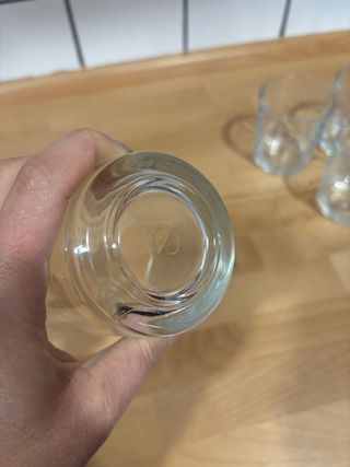 Set di 5 bicchieri in cristallo con onde d'acqua