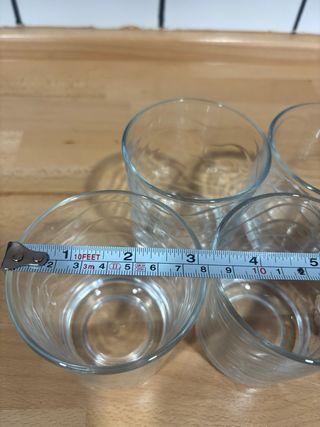 Set di 5 bicchieri in cristallo con onde d'acqua