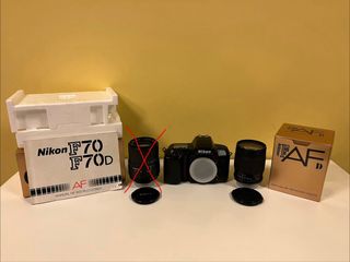 Cámara Nikon F70 + 2 objetivos