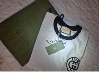 Maglietta Gucci Bianca e Nera Taglia XL