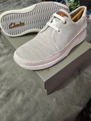 Zapatillas Clarks Hombre Gris/Blanco
