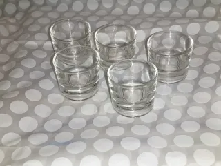 Set 5 bicchierini in vetro