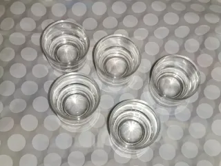 Set 5 bicchierini in vetro