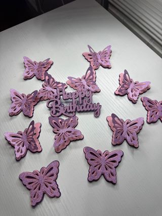 Adornos Mariposas Cake Topper Cumpleaños