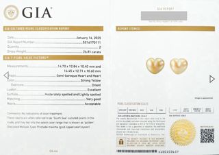 Collar Perlas Mar del Sur Doradas GIA