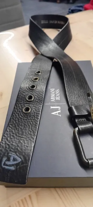 Cintura Armani Jeans Uomo Nera