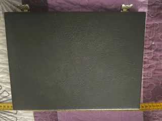 Estuche Joyería Anillos Negro y Beige