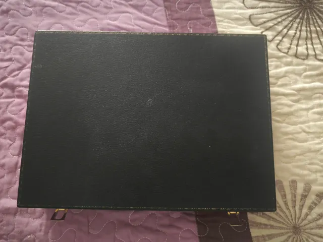 Estuche Joyería Anillos Negro y Beige