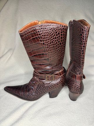 Stivale texano Made in Italy vera pelle