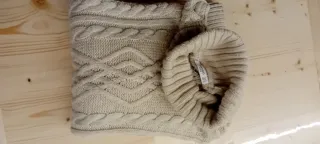 Maglione collo alto Mango donna beige