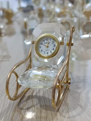 Orologio da tavolo vintage in cristallo