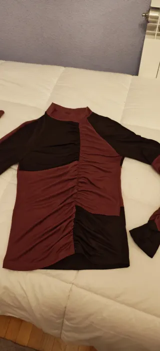 Camiseta Sfera Drapeado Cuello Perkins Talla S