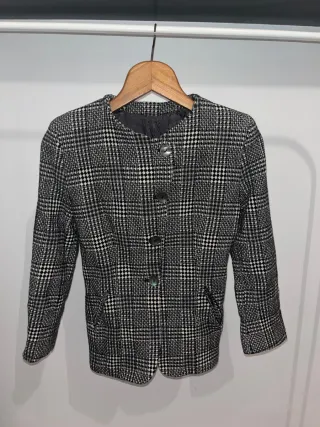 Blazer vintage a quadri taglia L