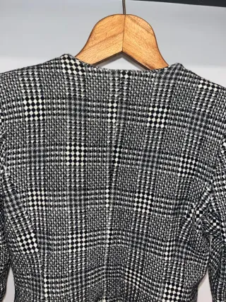 Blazer vintage a quadri taglia L