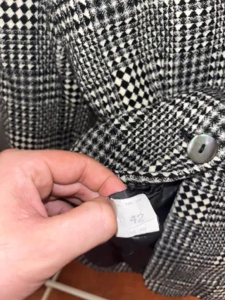 Blazer vintage a quadri taglia L