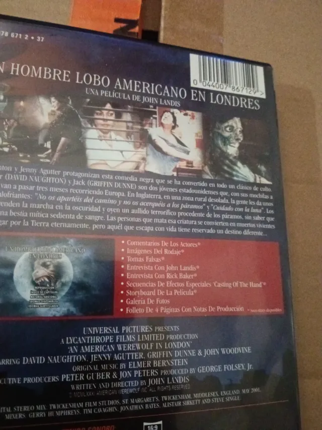 DVD Un Hombre Lobo Americano en Londres