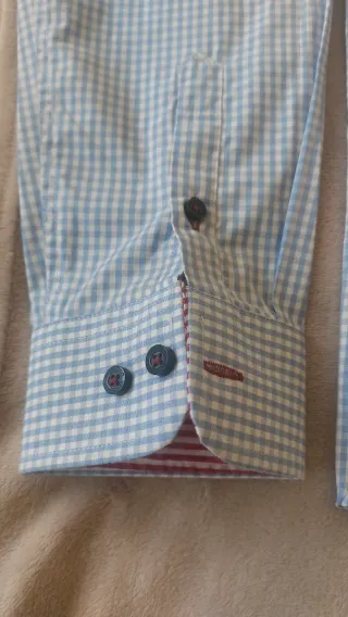 Camisa Spagnolo cuadros azul talla 16 años