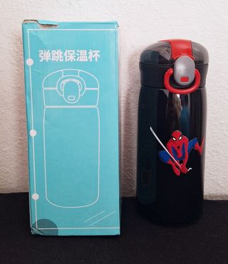 Borraccia nera per bambino di Spiderman