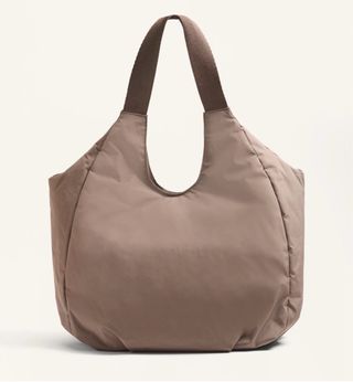 Bolso Shopper Gym Oysho Beige/Marrón