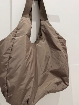 Bolso Shopper Gym Oysho Beige/Marrón