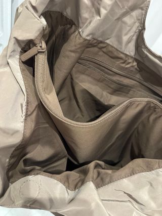 Bolso Shopper Gym Oysho Beige/Marrón