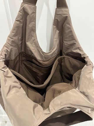 Bolso Shopper Gym Oysho Beige/Marrón