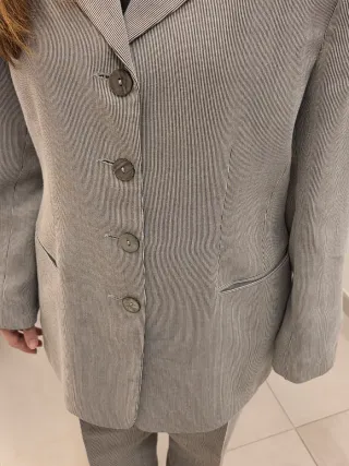 Completo giacca e pantalone donna grigio