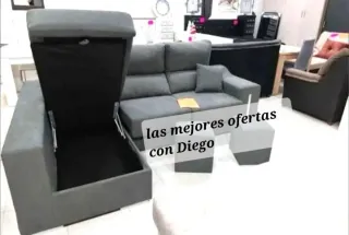 Nuovo divano chaise longue in tessuto Aqualine, anti-macchia, ideale per famiglie e animali domestici