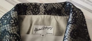 Conjunto Vestido Ceremonia Gris y Negro