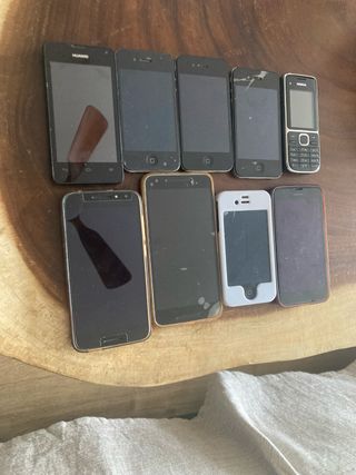 Lote 9 Móviles vintage Apple, Huawe, Nokia, Alcat