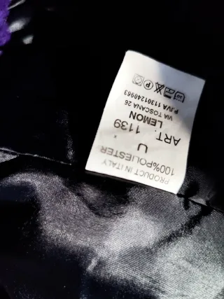 Bomber ecopelliccia viola corta taglia unica