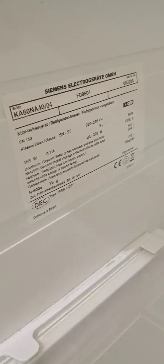 Nevera Siemens Acero Inox. No Frost