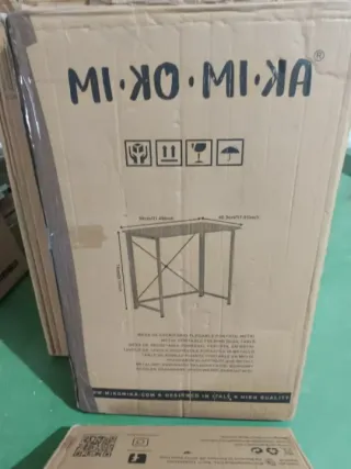 Tavolo pieghevole bianco per scrivania o cucina